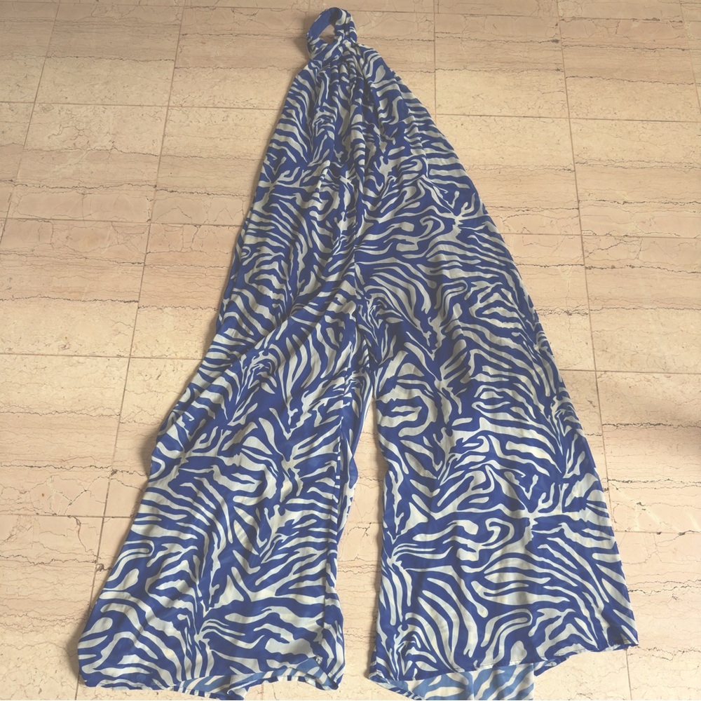 Halter Jumper Blue and White Size M